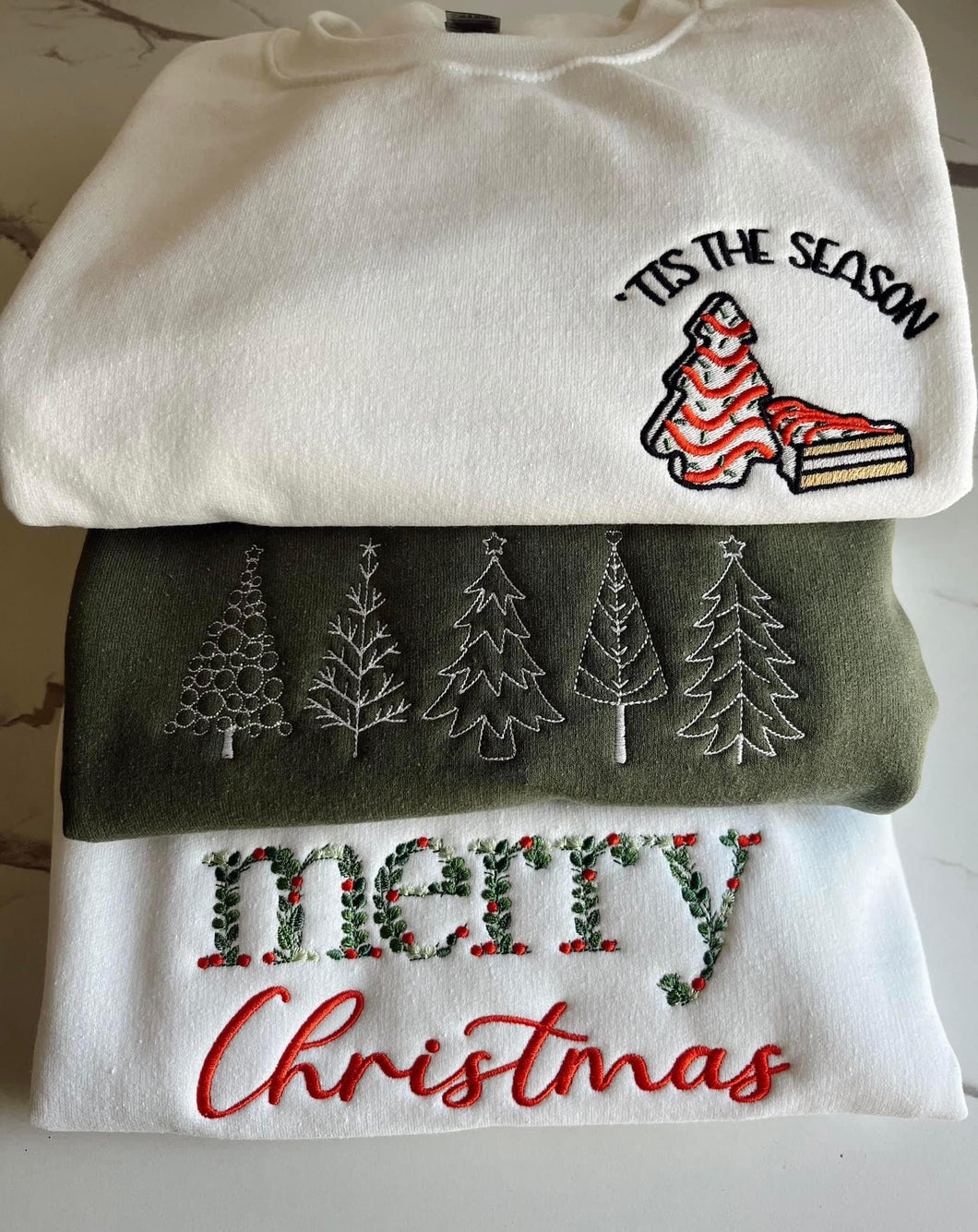 Christmas Embroidered Crewnecks